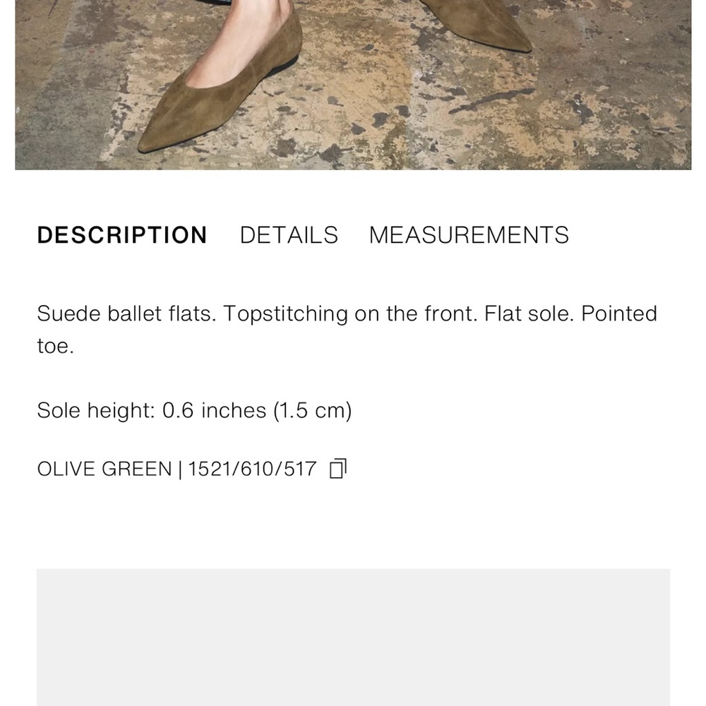 Zara Suede Ballet Flats - Picture 6 of 8